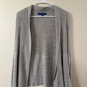 Apt. 9 Light Gray Open-Front Cardigan